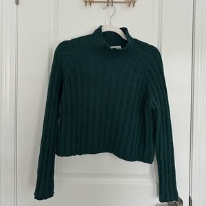 American Eagle Outfitters Dark Green Cowl Neck Sweater